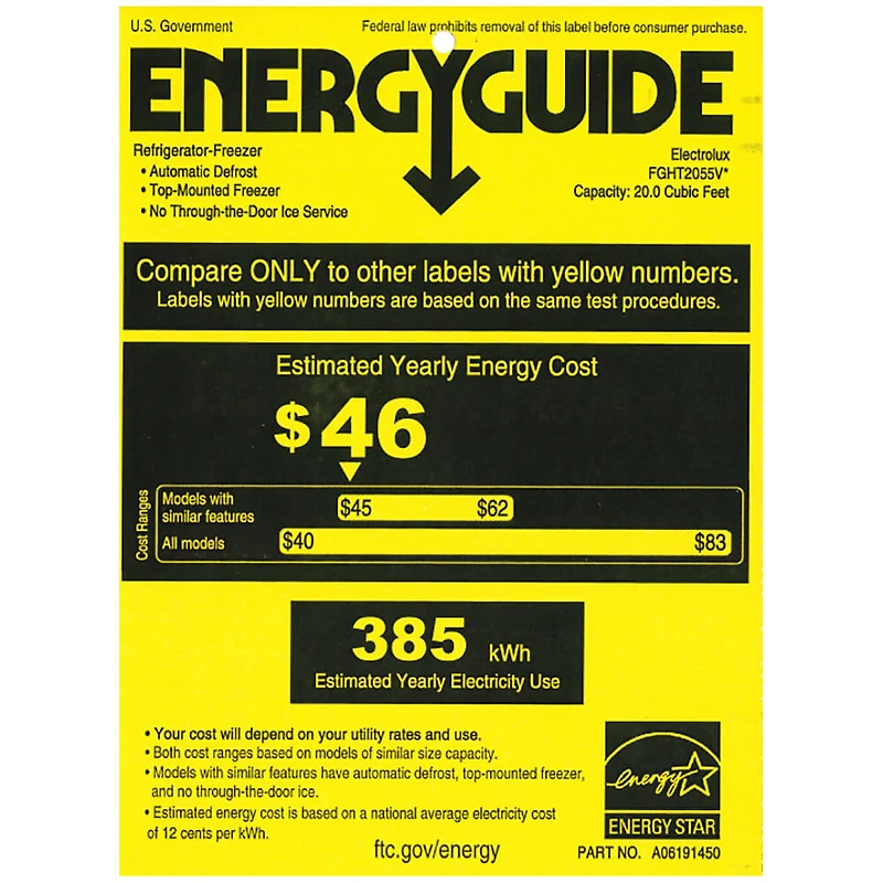 20 Cu. Ft. Stainless Top Freezer Refrigerator