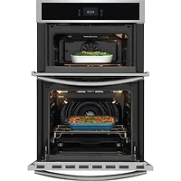 27 inch Stainless Electric Microwave and Wall Oven Combination