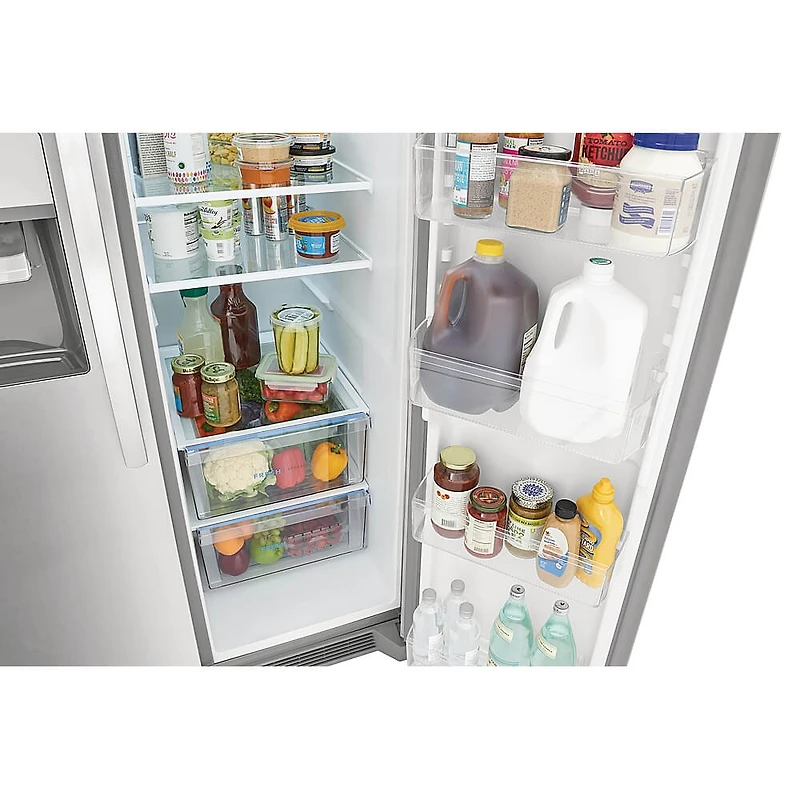 25.6 Cu. Ft. Stainless Side by Side Refrigerator - OPEN BOX