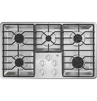 36 inch Stainless Built-In Gas Cooktop with Dishwasher-Safe Grates