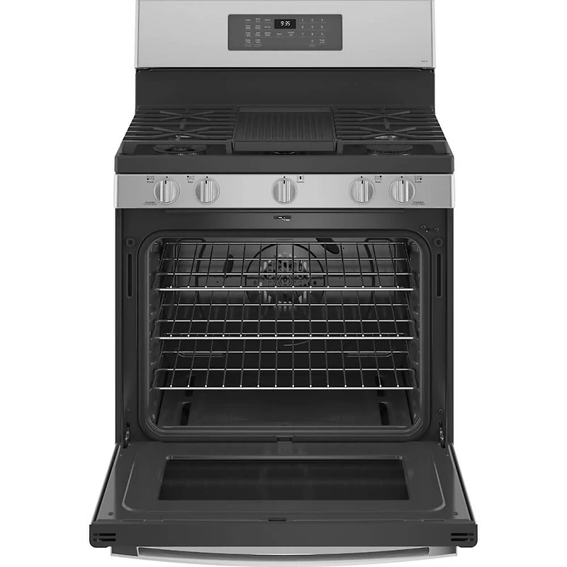 Profile 5.6 Cu. Ft. Stainless Gas Range with Convection Oven and Air Fry