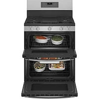 6.8 Cu. Ft. Stainless Gas Double Oven Range with No Preheat Air Fry