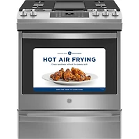 5.6 Cu. Ft. Stainless Front Control Convection Gas Range with Air Fry