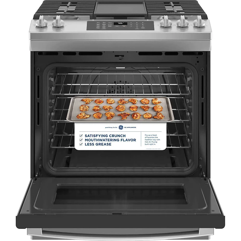 5.6 Cu. Ft. Stainless Front Control Convection Gas Range with Air Fry