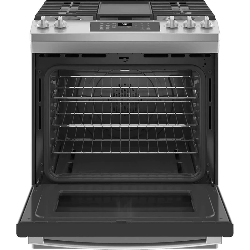 5.6 Cu. Ft. Stainless Front Control Convection Gas Range with Air Fry