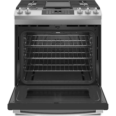 5.6 Cu. Ft. Stainless Front Control Convection Gas Range with Air Fry