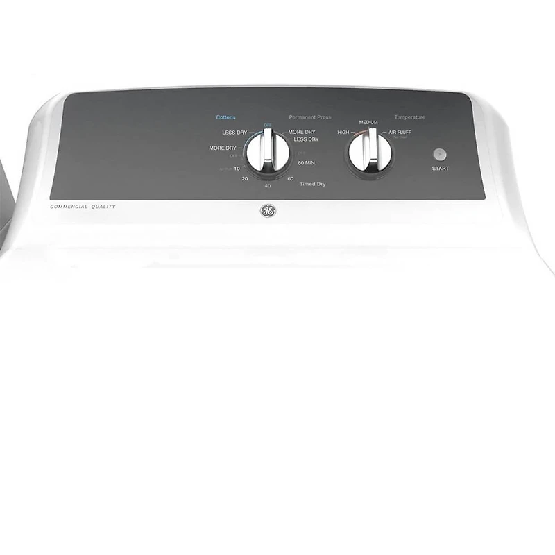 6.2 Cu. Ft. White Top Load Aluminized Alloy Drum Gas Dryer