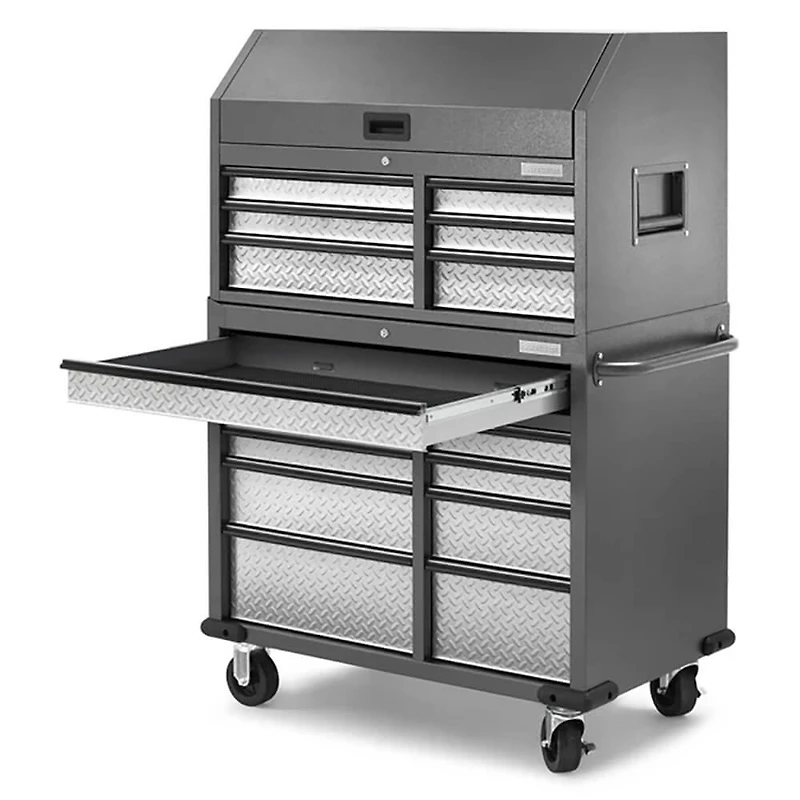 Premier 41 inch 15-Drawer Mobile Tool Chest Combo - Hammered Granite