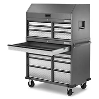 Premier 41 inch 15-Drawer Mobile Tool Chest Combo - Hammered Granite