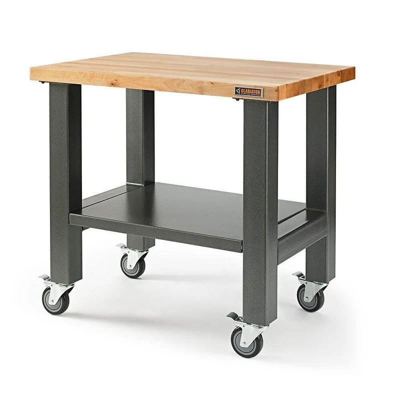 3 Ft. Wide Mobile Workbench - Hammered Granite