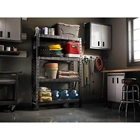 48 inch Heavy Duty Rack with Four 18 inch Deep Shelves - Hammered Granite