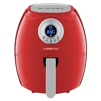 3.7-Quart Digital Air Fryer + 100 Recipes - Red - OPEN BOX
