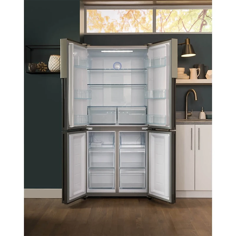 16.4 Cu. Ft. Stainless 4-Door Refrigerator