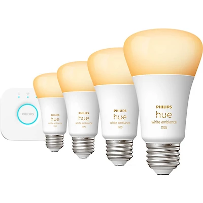 White Ambiance A19 Bluetooth 75W Smart LED Starter Kit