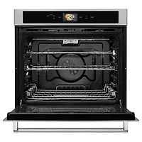 30 inch Stainless Single Smart Wall Oven with Powered Attachments