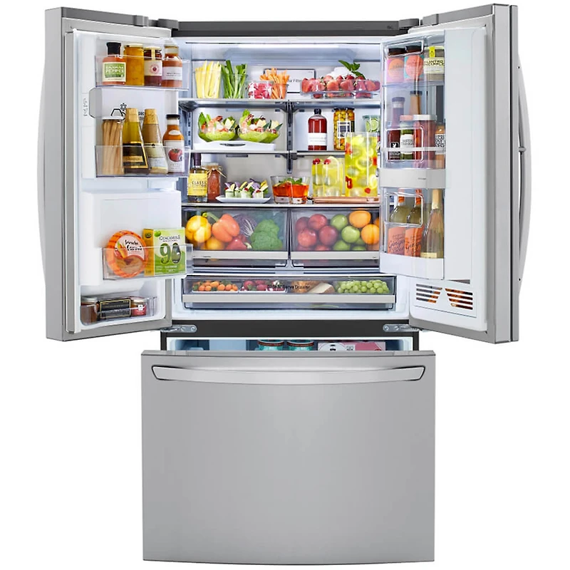 30 Cu. Ft. Stainless Smart French Door Instaview Refrigerator - OPEN BOX