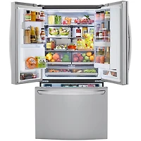 30 Cu. Ft. Stainless Smart French Door Instaview Refrigerator - OPEN BOX
