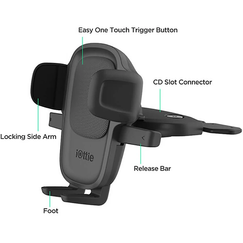 Easy One Touch 5 CD Slot Smartphone Mount