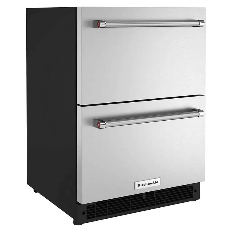24 inch Stainless Undercounter Double-Drawer Refrigerator/Freezer