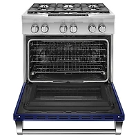5.1 Cu. Ft. Cobalt Blue Freestanding Dual Fuel 6-Burner Range - OPEN BOX