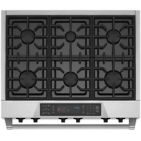 5.1 Cu. Ft. Cobalt Blue Freestanding Dual Fuel 6-Burner Range - OPEN BOX