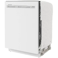 24 inch White Front Control Built-In Dishwasher with Third Rack - OPEN BOX