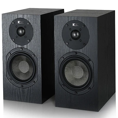 Albany II 2-Way Bookshelf Speakers (Pair) - Black Oak