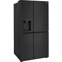 27.2 Cu. Ft. Black Side-by-Side Refrigerator with Ice Maker - OPEN BOX