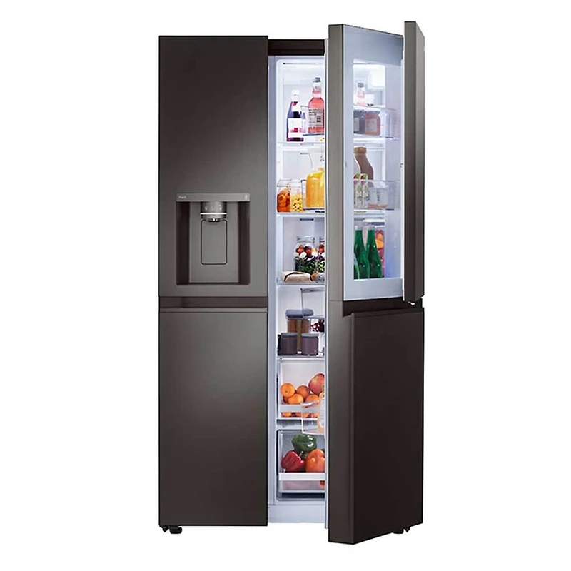 27 Cu. Ft. Black Stainless Side-by-Side Door-in-Door Refrigerator - OPEN BOX