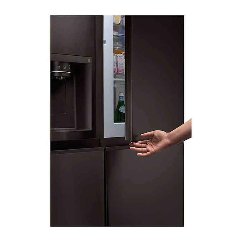 27 Cu. Ft. Black Stainless Side-by-Side Door-in-Door Refrigerator - OPEN BOX