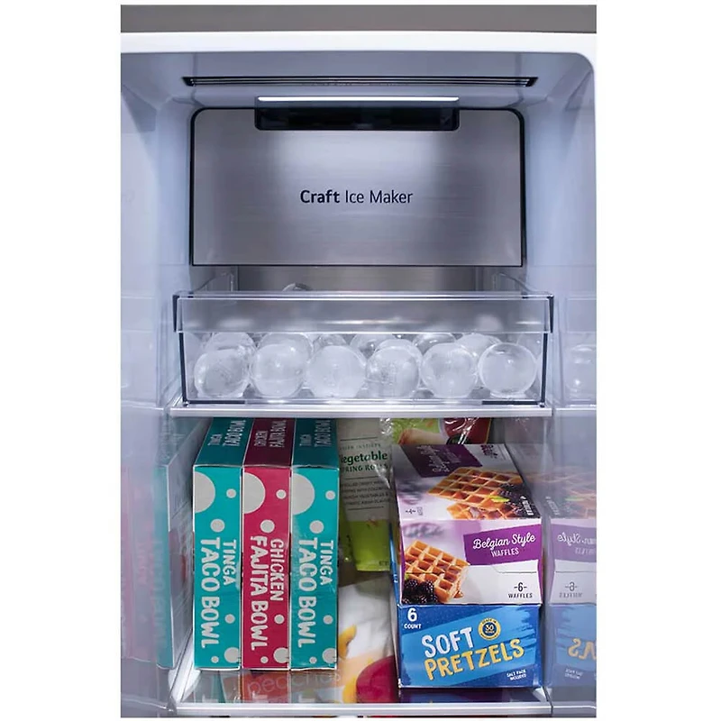 27 Cu. Ft. Stainless Side-By-Side Door-in-Door Refrigerator with Craft Ice