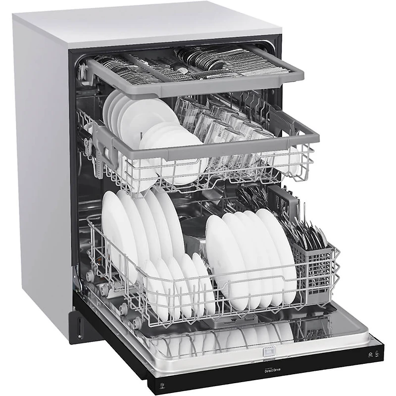48 dBa Black Front-Control Built-In Dishwasher