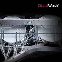 48 dBA Black Stainless Front Control Dishwasher with QuadWash™