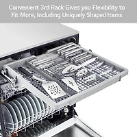 48 dBA Black Stainless Front Control Dishwasher with QuadWash™