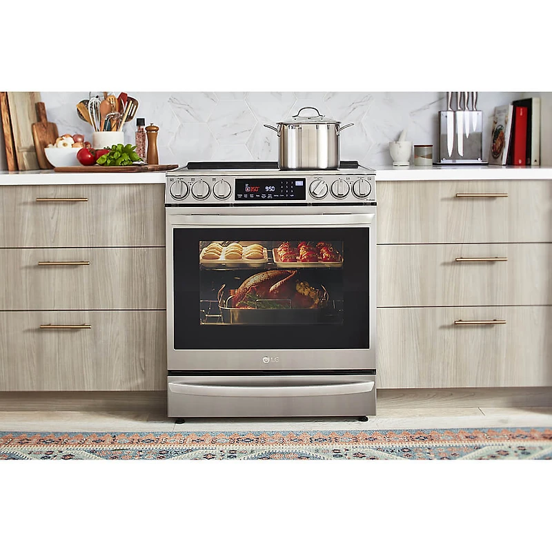 6.3 Cu. Ft. Stainless Smart InstaView™ Electric Slide-in Range with Air Fry - OPEN BOX
