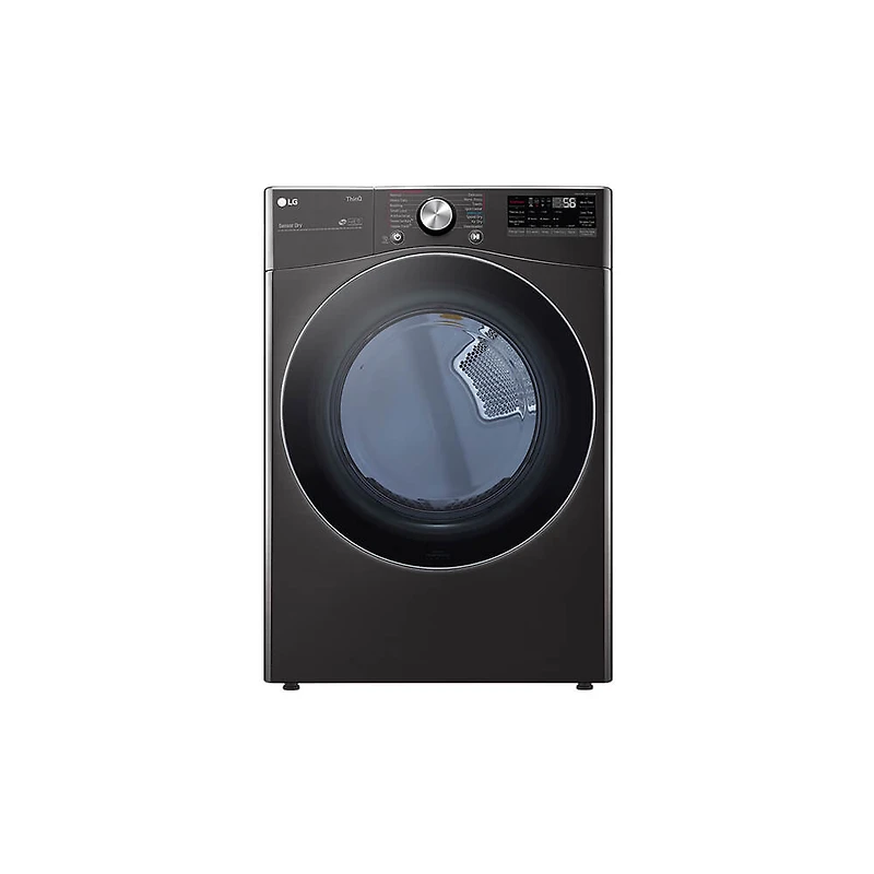 Black Stainless Front Load Washer/Dryer Pair with Pedestals