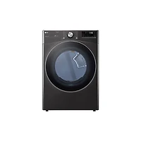 Black Stainless Front Load Washer/Dryer Pair with Pedestals