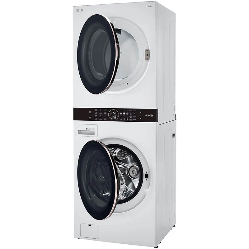 Front Load White Stacked Unit with 4.5 cu. ft. Washer & 7.4 cu. ft. Dryer