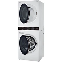 Front Load White Stacked Unit with 4.5 cu. ft. Washer & 7.4 cu. ft. Dryer