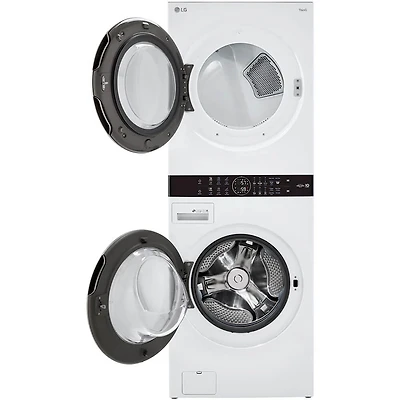 Front Load White Stacked Unit with 4.5 cu. ft. Washer & 7.4 cu. ft. Dryer