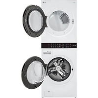 Front Load White Stacked Unit with 4.5 cu. ft. Washer & 7.4 cu. ft. Dryer