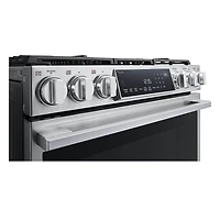 6.3 Cu. Ft. Stainless Slide-In Gas True Convection Range