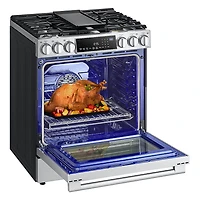 6.3 Cu. Ft. Stainless Slide-In Gas True Convection Range