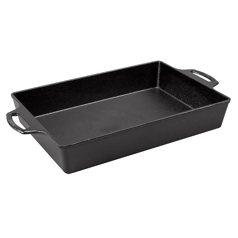 9 x 13 inch Seasoned Cast Iron Casserole with Silicone Grips