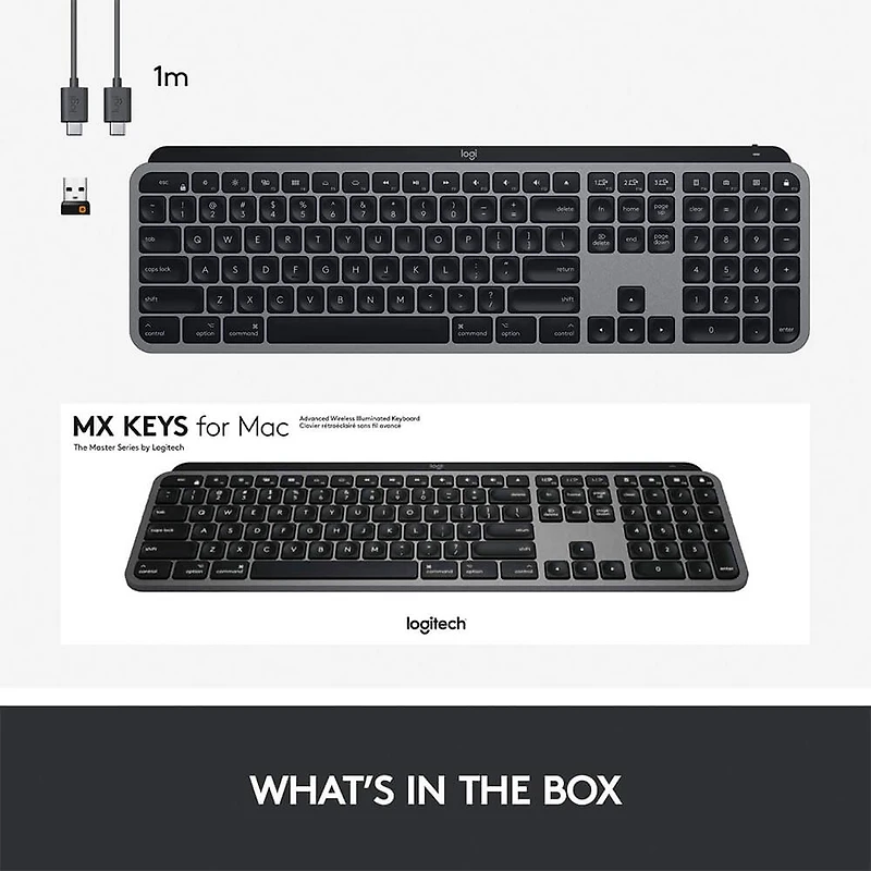 MX Keys Wireless Keyboard for Mac - OPEN BOX
