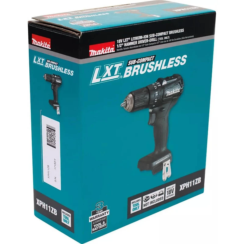 18V LXT Lithium-Ion Brushless Sub-Compact 1/2 inch Cordless Hammer Drill Driver