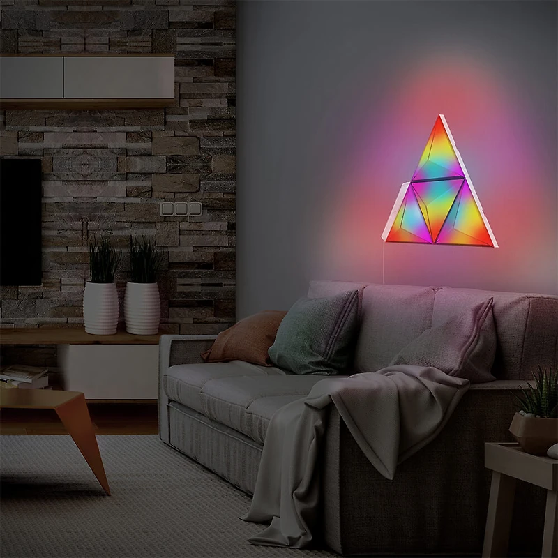 PRISM – Smart Modular 3D LED Art Panels, 4 Panel Starter Kit - OPEN BOX