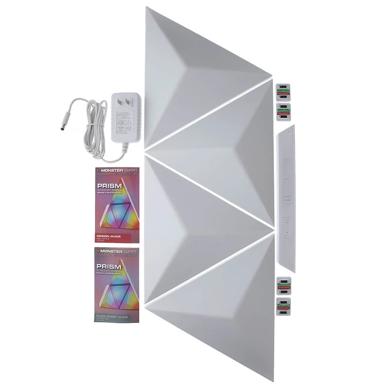 PRISM – Smart Modular 3D LED Art Panels, 4 Panel Starter Kit - OPEN BOX