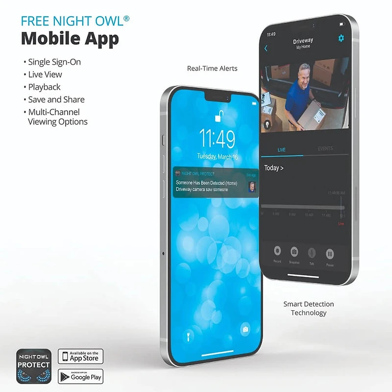 BTD2 Series Bluetooth 8 Channel 1080p DVR & 4 x 1080p Light Cameras with Audio - OPEN BOX