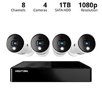 BTD2 Series Bluetooth 8 Channel 1080p DVR & 4 x 1080p Light Cameras with Audio - OPEN BOX
